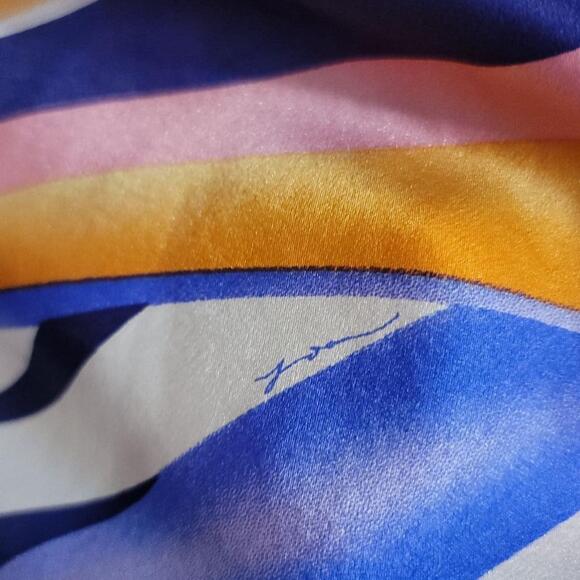 Zoa silk dress size small beautiful multi colored design. - Picture 10 of 16